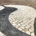 襄阳 黄金麻冰裂纹地铺石工地铺装案例