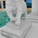 襄阳 白麻花岗岩动物异形石雕-大象