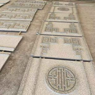 襄阳 白麻花岗岩外墙立面雕刻板