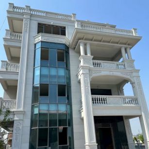 襄阳 白麻花岗岩别墅外墙干挂效果展示