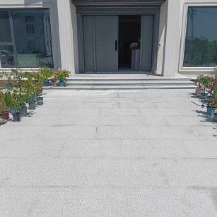 襄阳 芝麻白花岗岩地铺石地面铺装