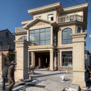 襄阳 黄金麻花岗岩荔枝面别墅外墙干挂私家专属