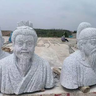 襄阳 白麻花岗岩石材人物立体雕刻