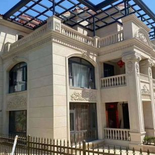 襄阳 黄金麻花岗岩荔枝面别墅外墙干挂