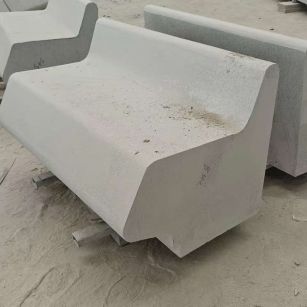 襄阳 芝麻白花岗岩异形坐凳，石凳