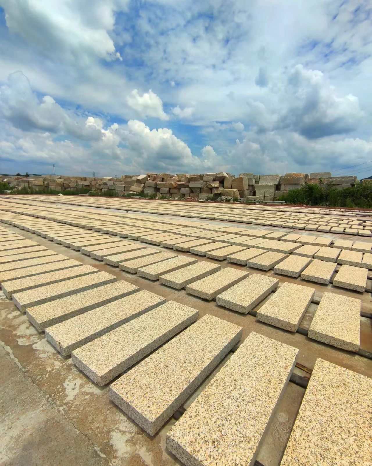 襄阳 黄金麻花岗岩荔枝面地铺石防护中