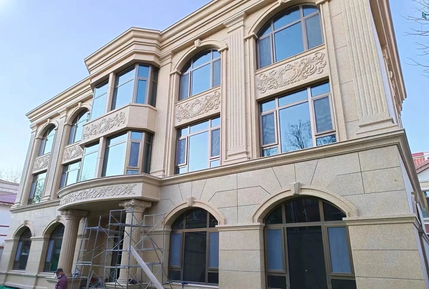 襄阳 黄金麻花岗岩别墅外墙干挂