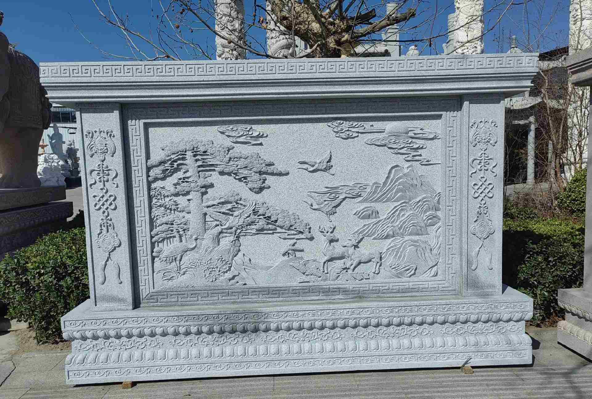 襄阳 芝麻白大型照壁，屏风，影壁