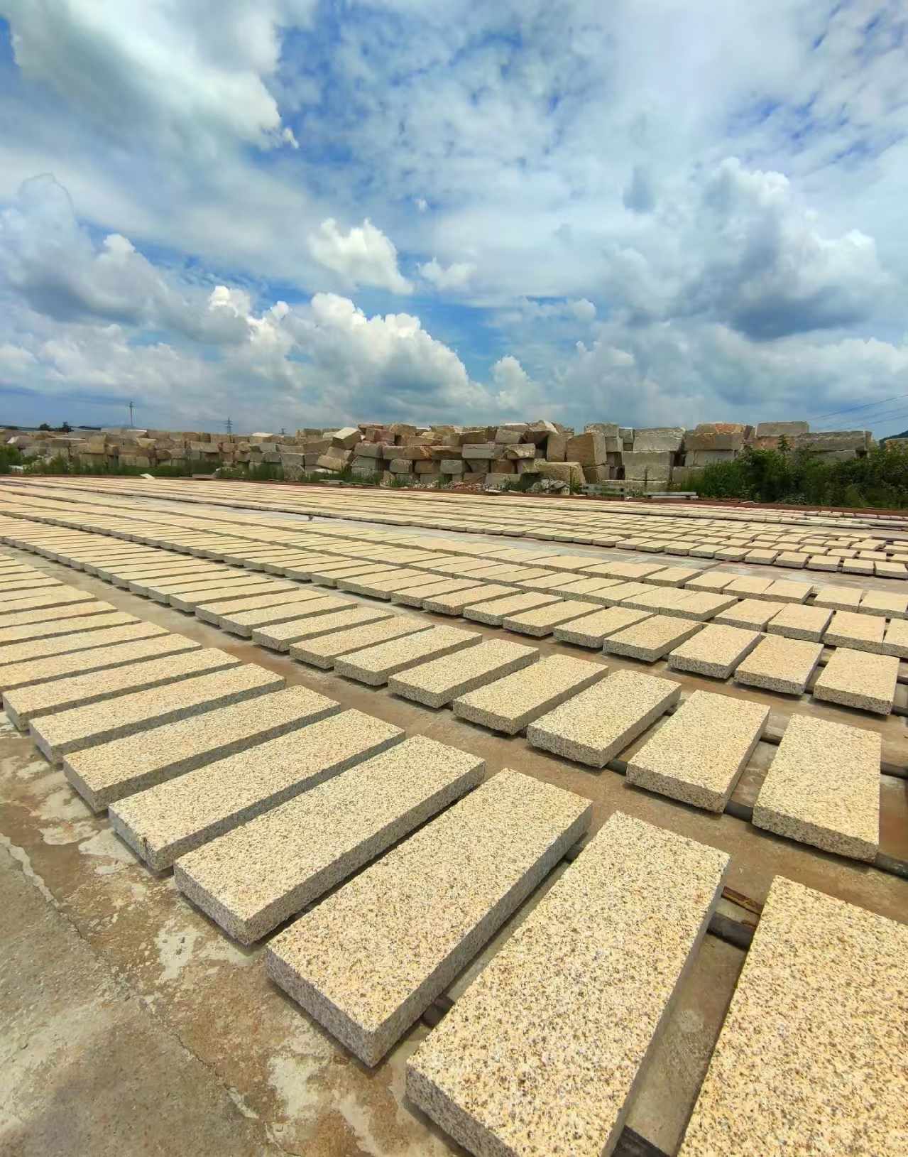 襄阳 黄金麻荔枝面花岗岩石材地铺石防护中