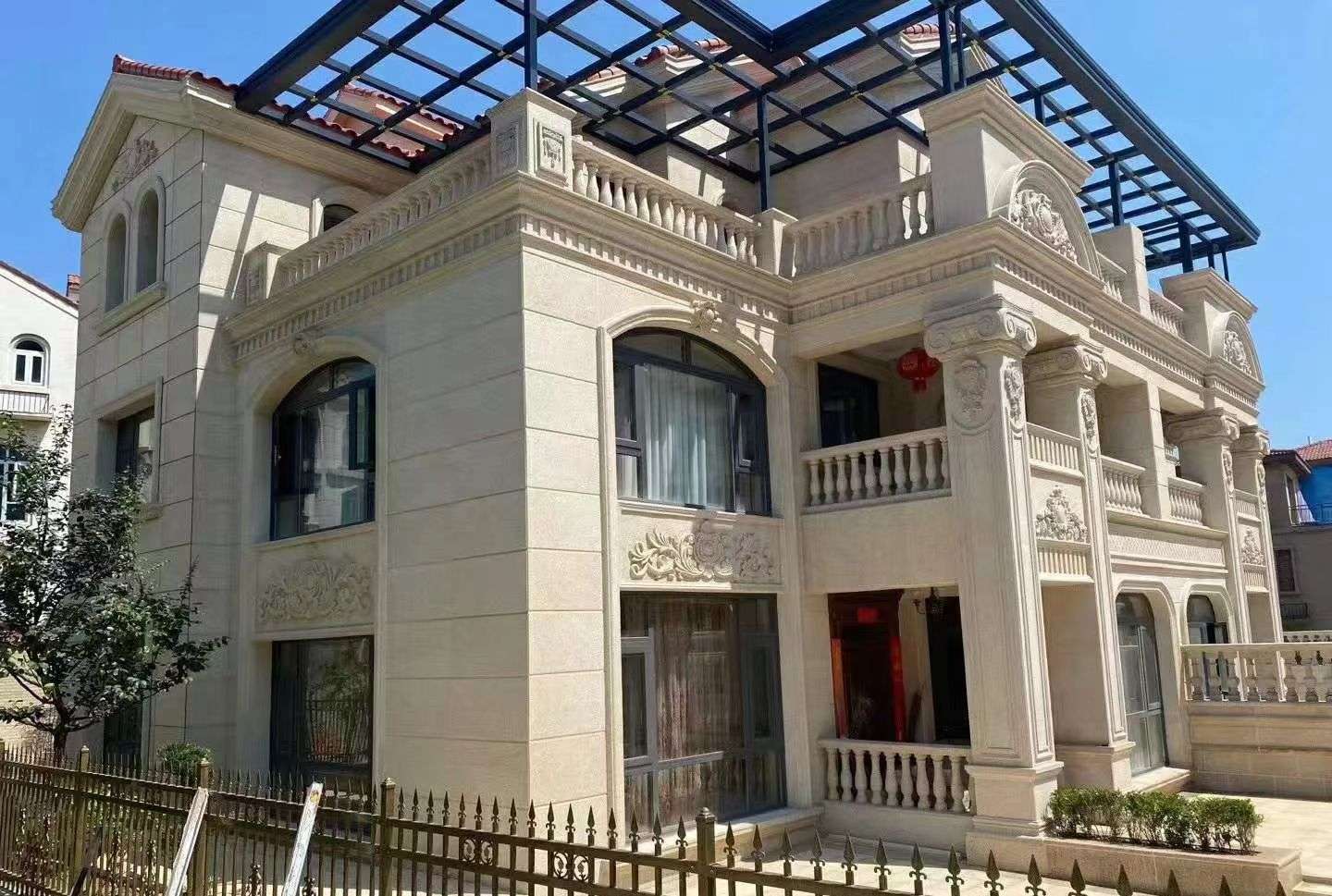 襄阳 黄金麻花岗岩荔枝面别墅外墙干挂