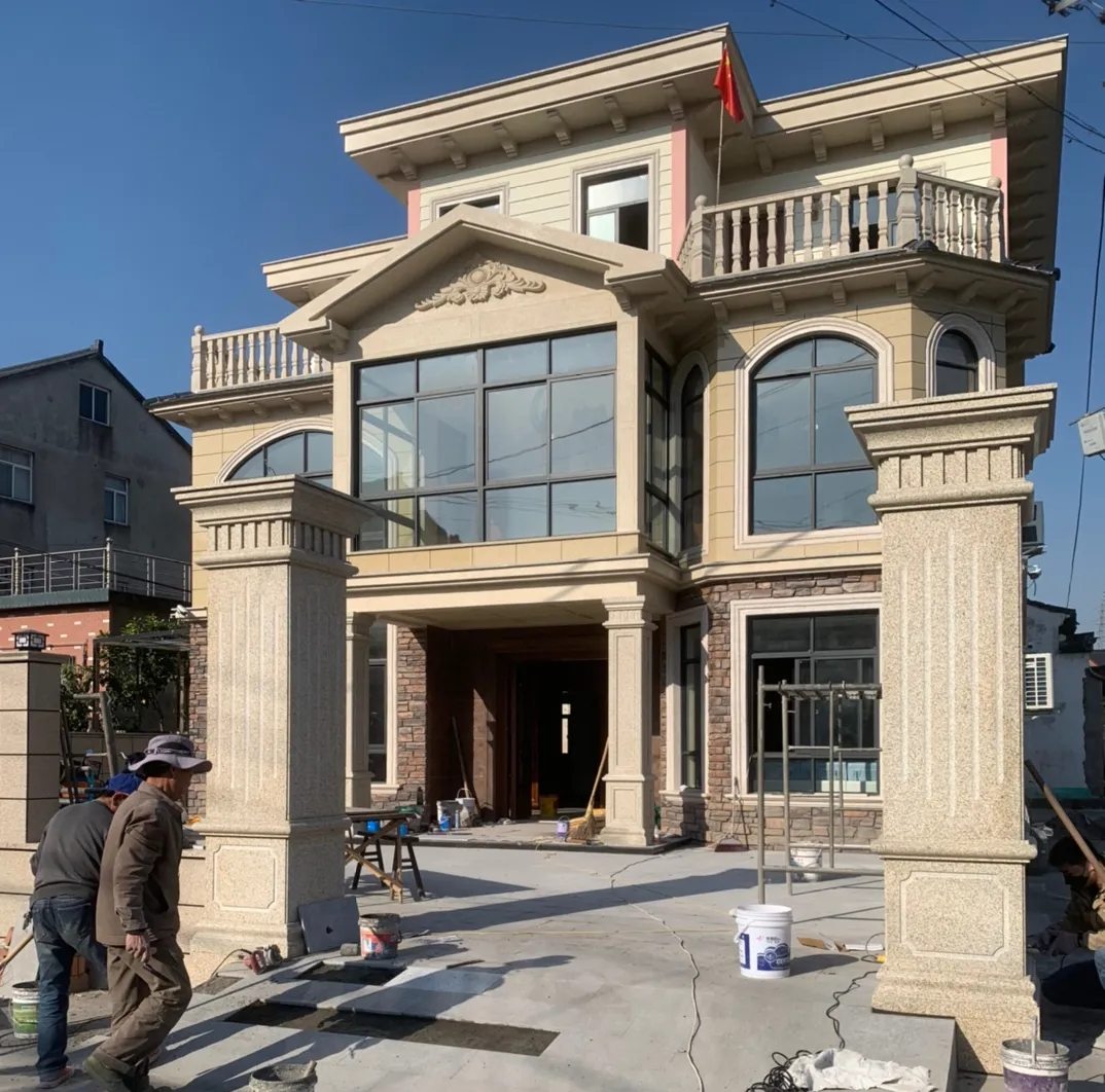 襄阳 黄金麻花岗岩荔枝面别墅外墙干挂私家专属